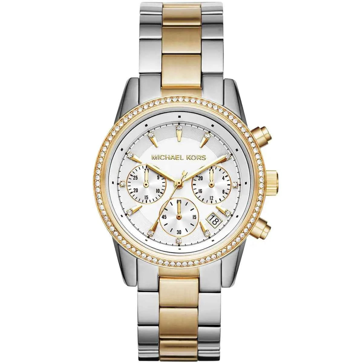 Michael Kors Ritz MK6474 Women's Two-Tone Chronograph Watch
