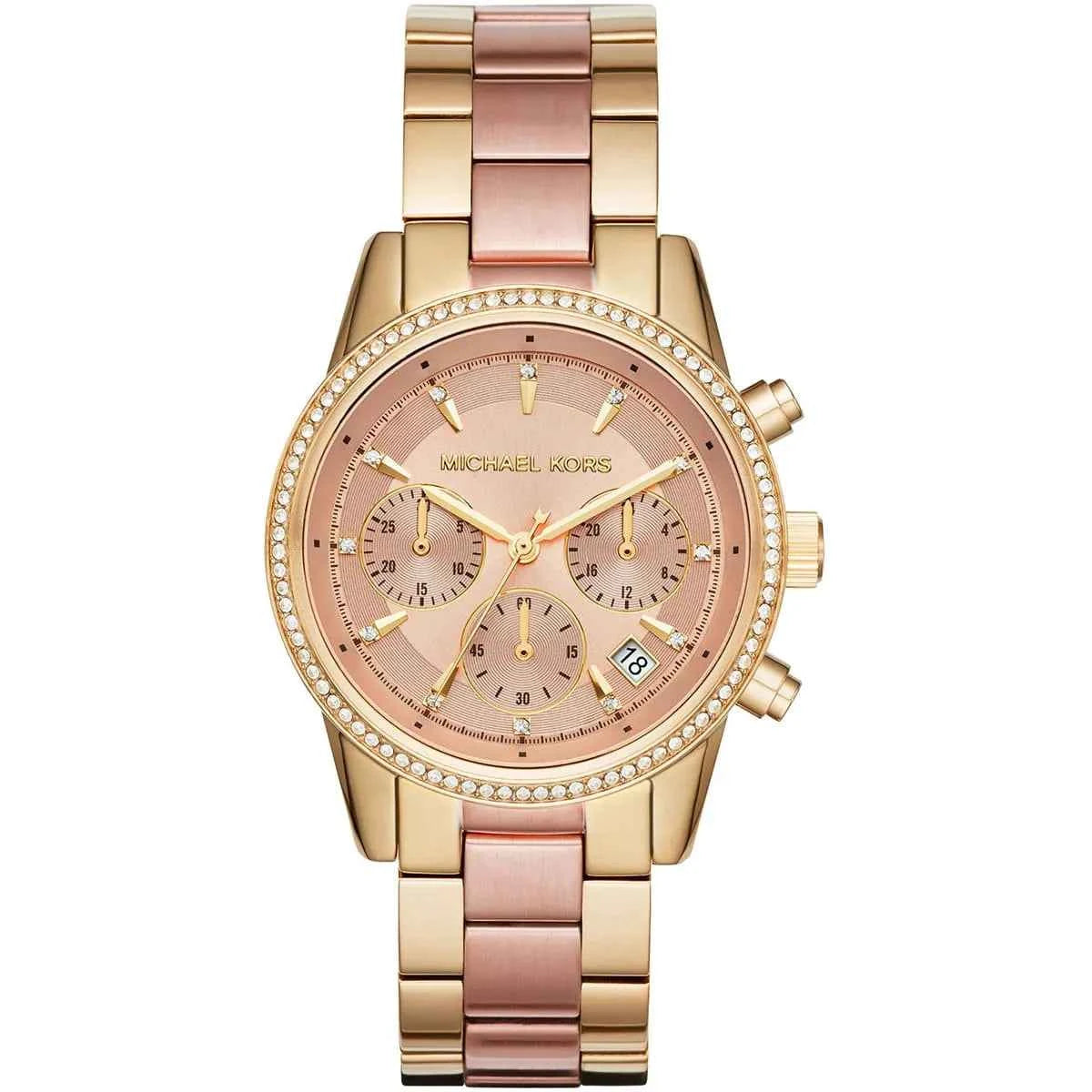Michael Kors Ritz MK6475 Women's Two-Tone Chronograph Watch