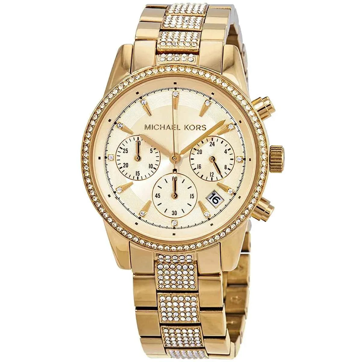 Michael Kors Ritz MK6484 Women's Gold Chronograph Watch