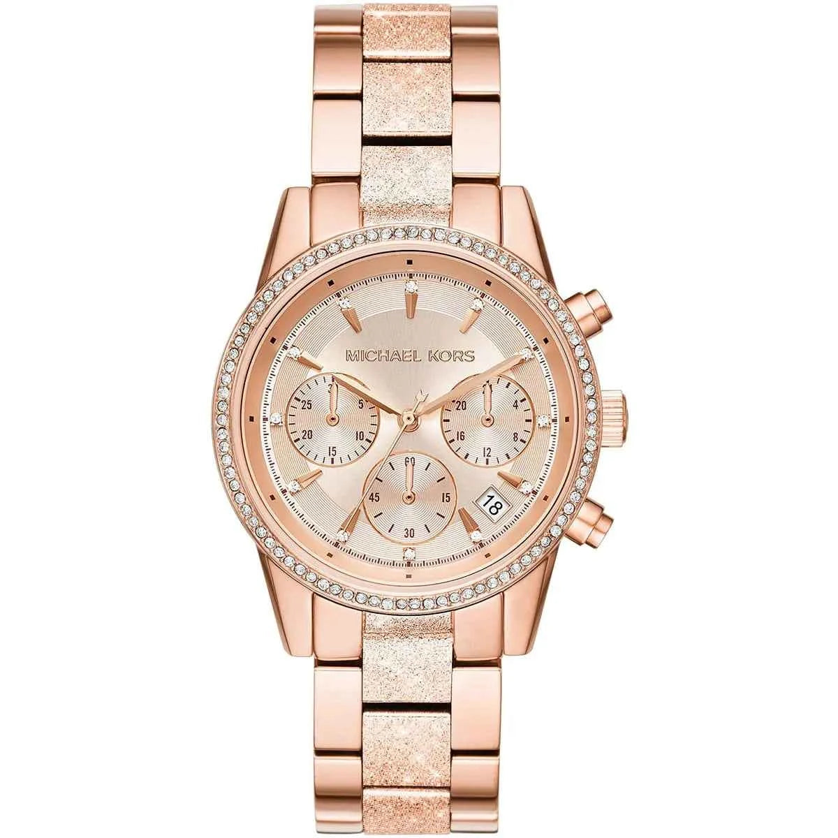 Michael Kors Ritz MK6598 Women's Rose Gold Chronograph Watch