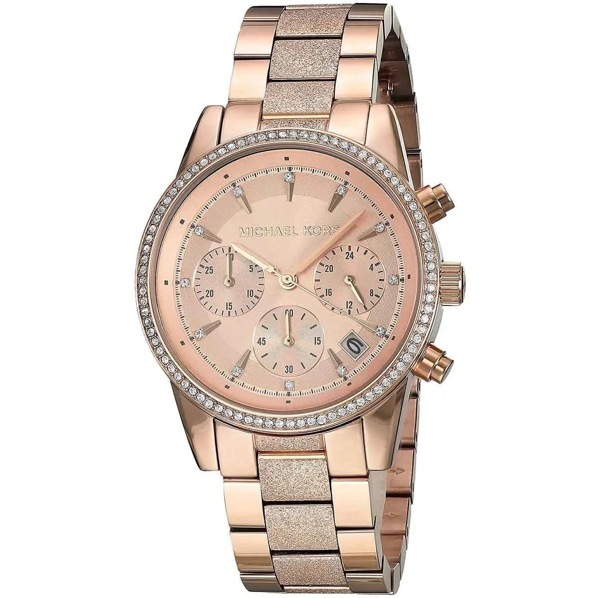 Michael Kors Ritz MK6598 Women's Rose Gold Chronograph Watch
