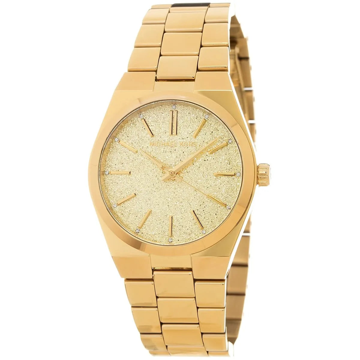 Close-up view of Michael Kors MK6623 gold analog dial