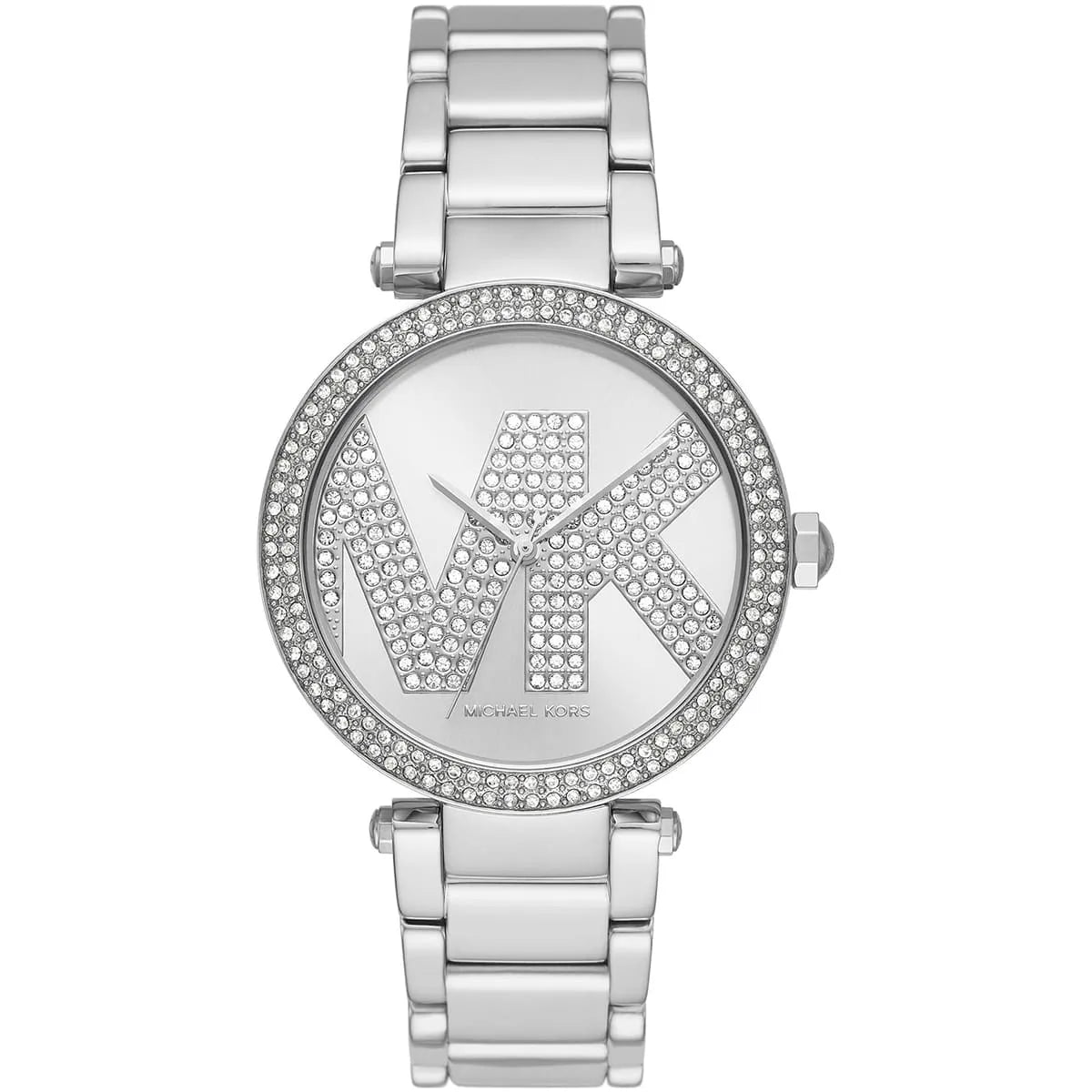 Michael Kors Parker MK6658 women's silver stainless steel watch front view
