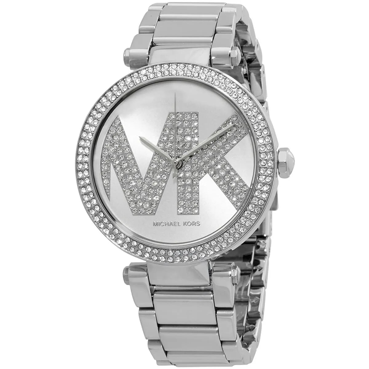 Close-up of Michael Kors MK6658 silver analog dial