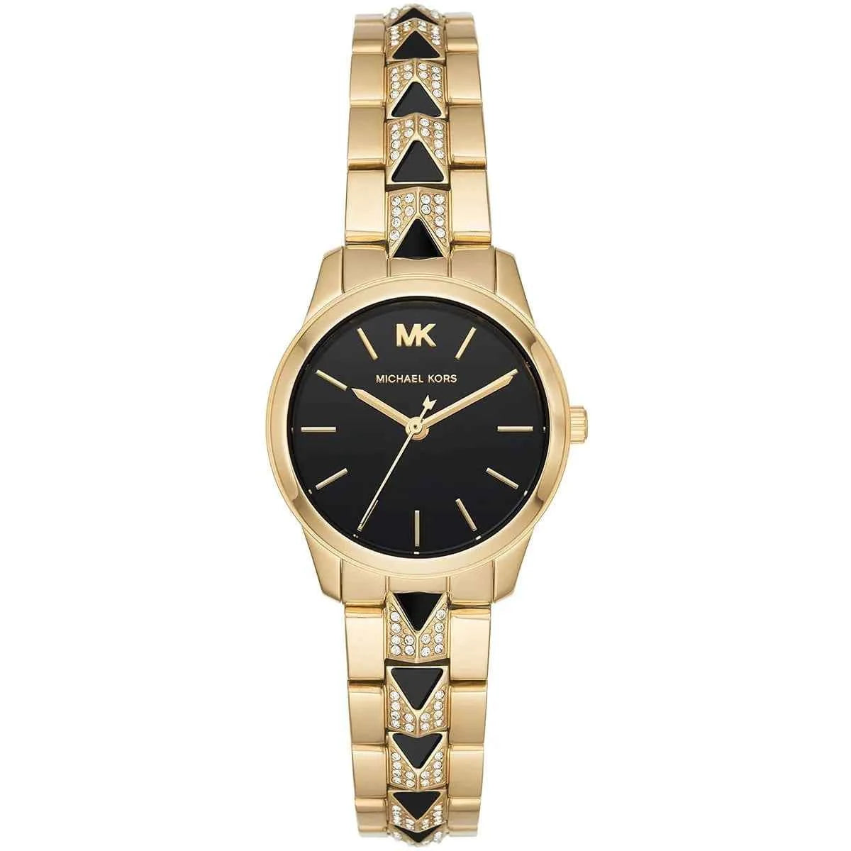 Michael Kors Runway MK6672 Women's Black & Gold Stainless Steel Watch