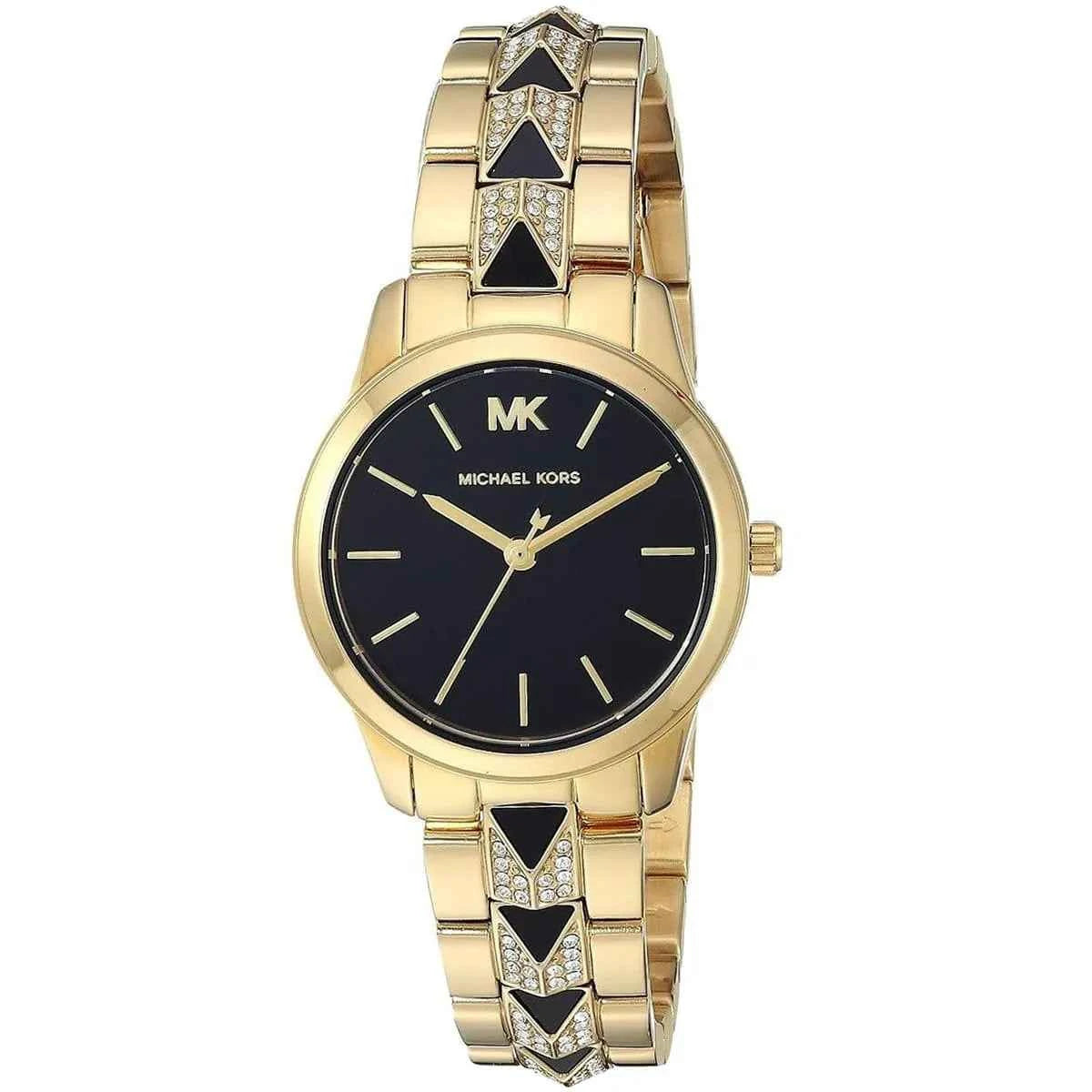 Michael Kors Runway MK6672 Women's Black & Gold Stainless Steel Watch