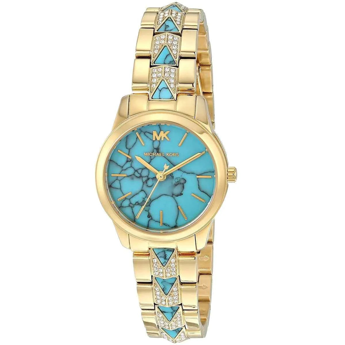 Michael Kors Runway MK6673 Women's Blue & Gold Stainless Steel Watch