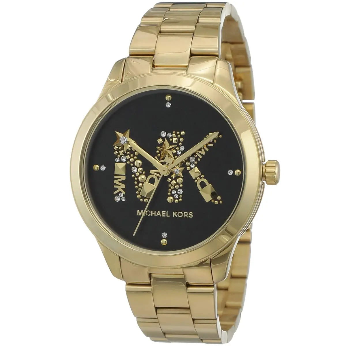 Close-up of Michael Kors MK6682 black analog dial
