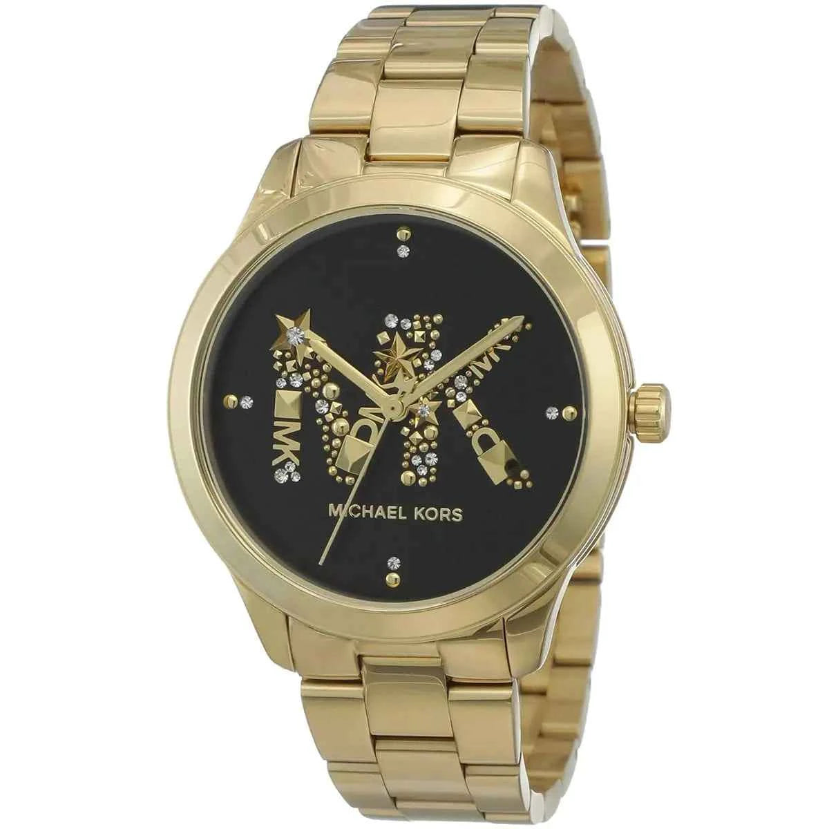 Michael Kors Runway MK6682 Women's Black Dial Gold Stainless Steel Watch