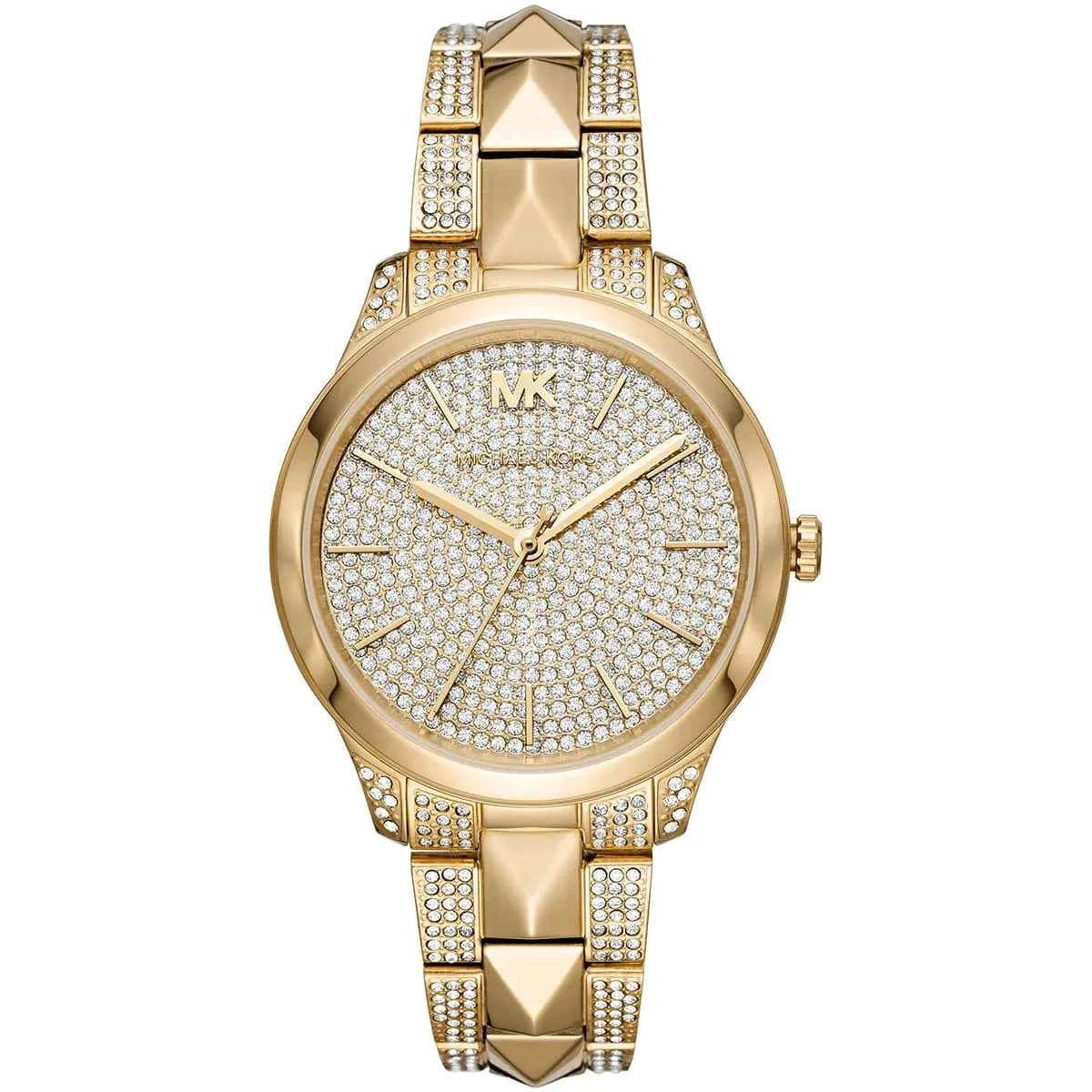 Michael Kors Runway Mercer MK6715 Women's Gold Dial Gold Stainless Steel Watch
