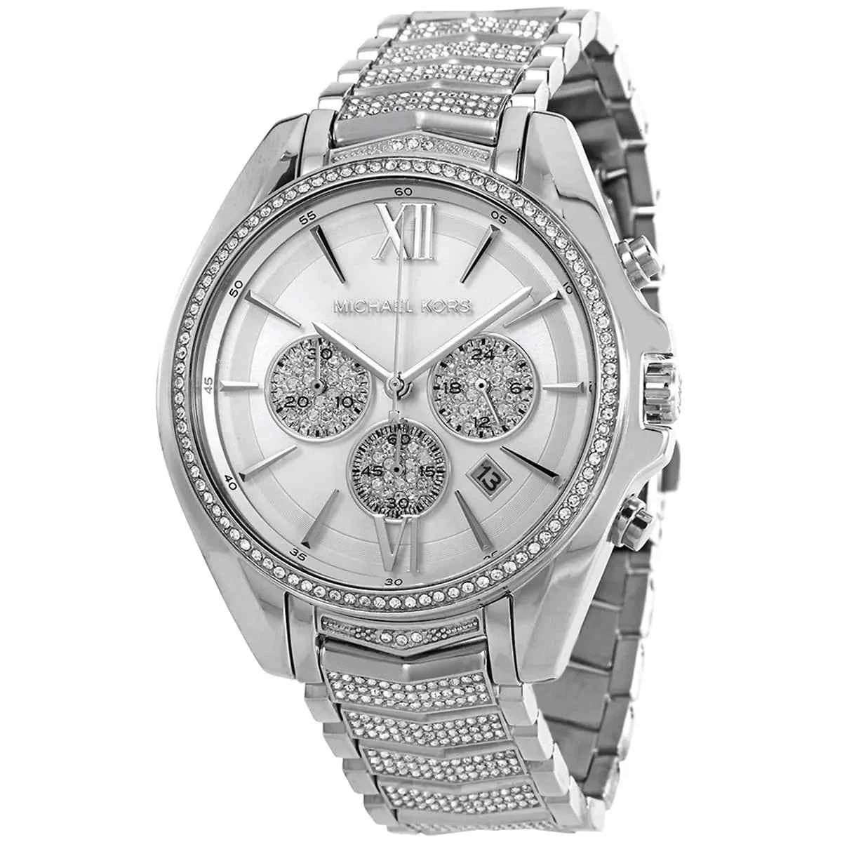 Michael Kors Whitney MK6728 Women's Silver Dial Chronograph Stainless Steel Watch
