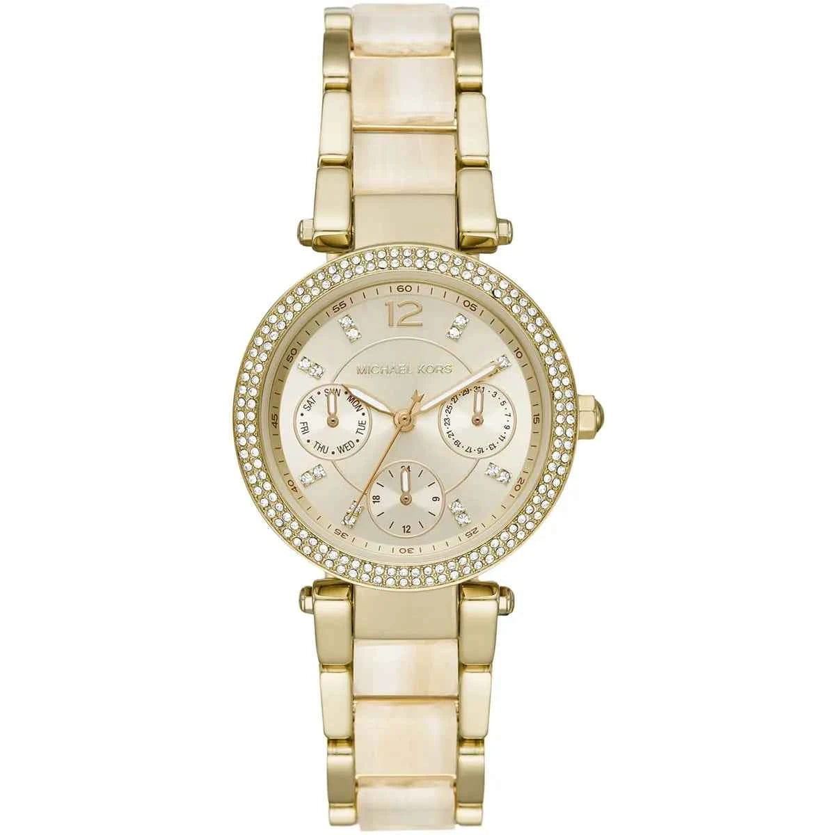 Michael Kors Parker MK6833 Women's Gold Dial Gold & Beige Watch