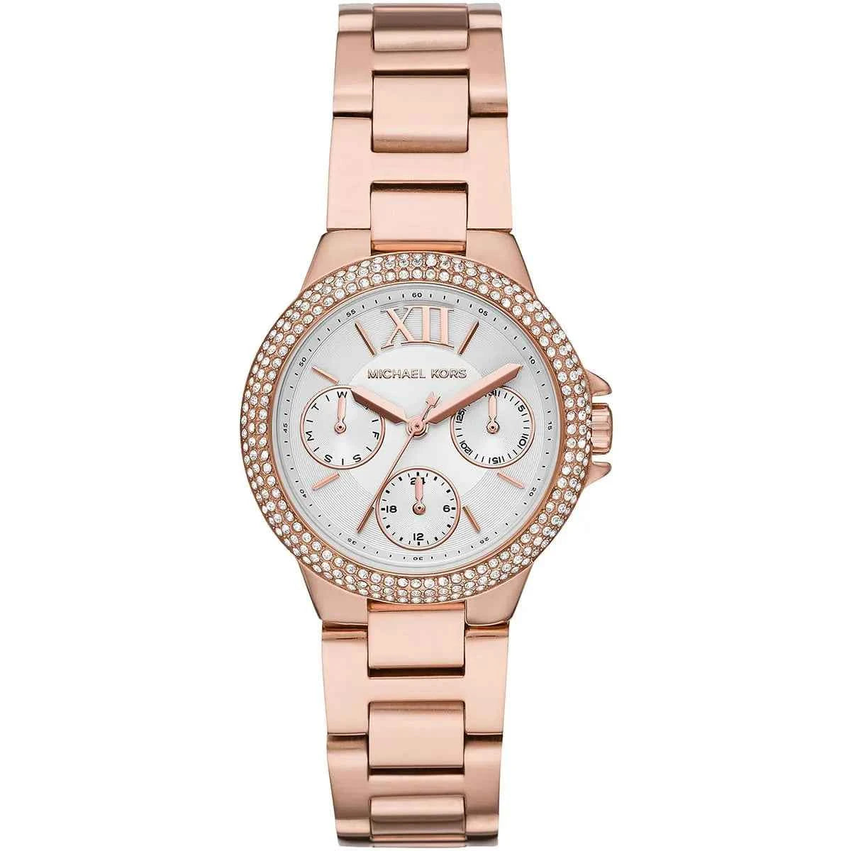Michael Kors Camille MK6845 Women's White Dial Rose Gold Stainless Steel Watch