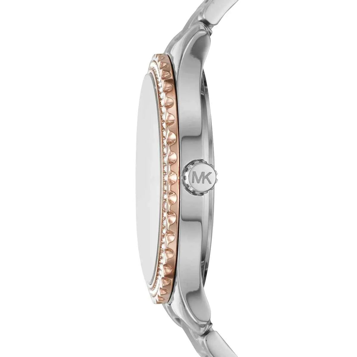Michael Kors Layton MK6849 Women's White Dial Two-Tone Stainless Steel Watch