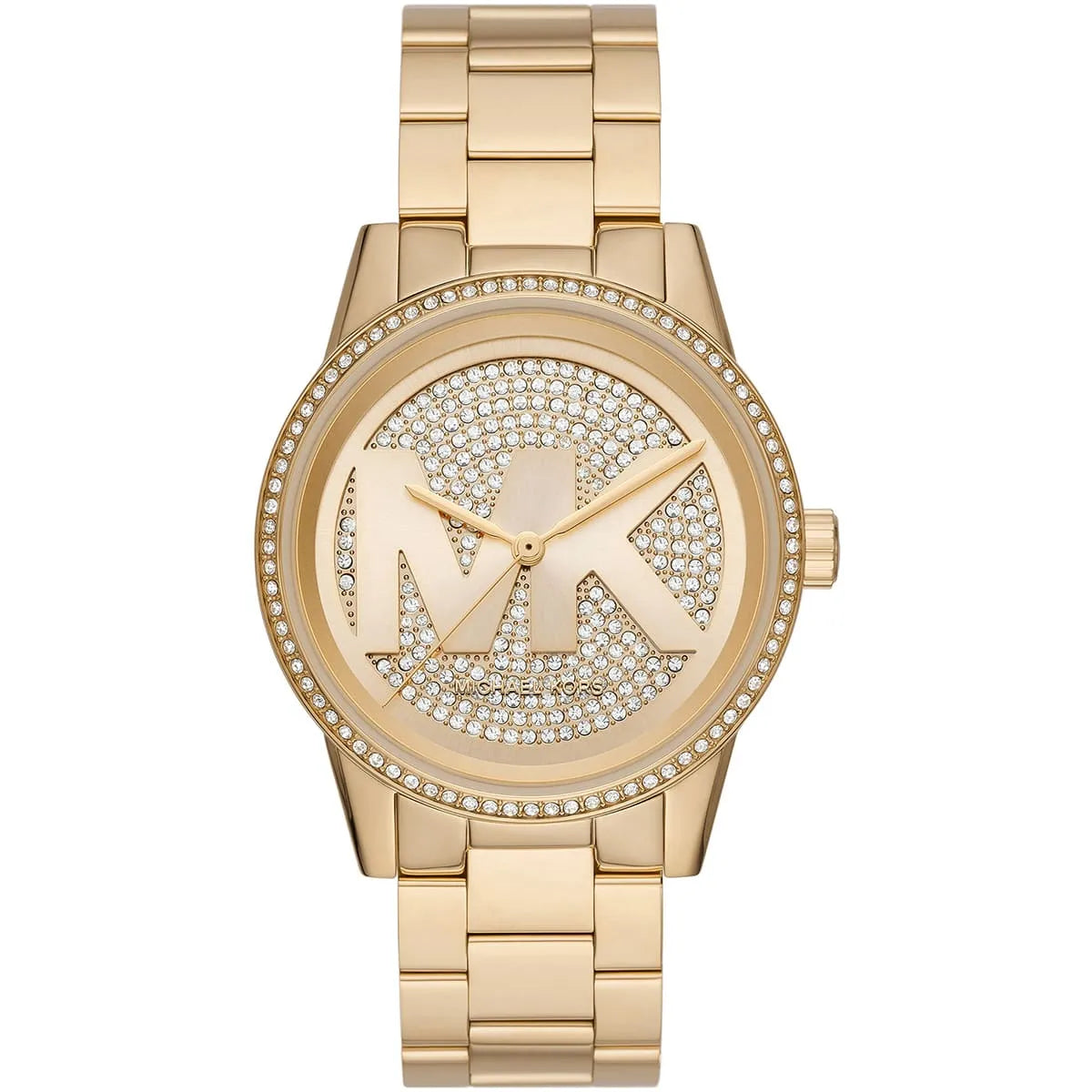 Michael Kors Ritz MK6862 women's gold dial gold stainless steel watch front view
