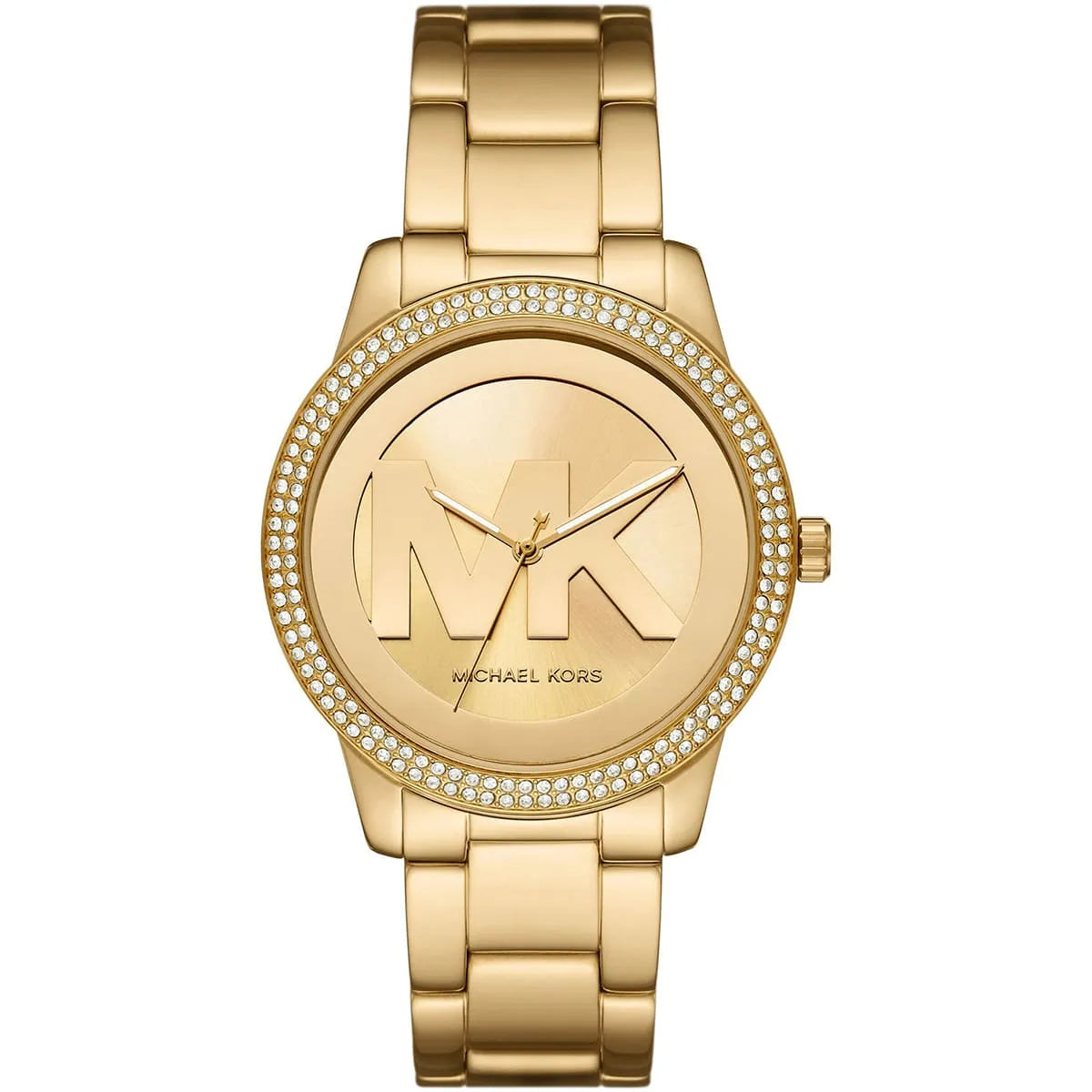 Michael Kors Tibby MK6879 women's gold dial gold stainless steel watch front view