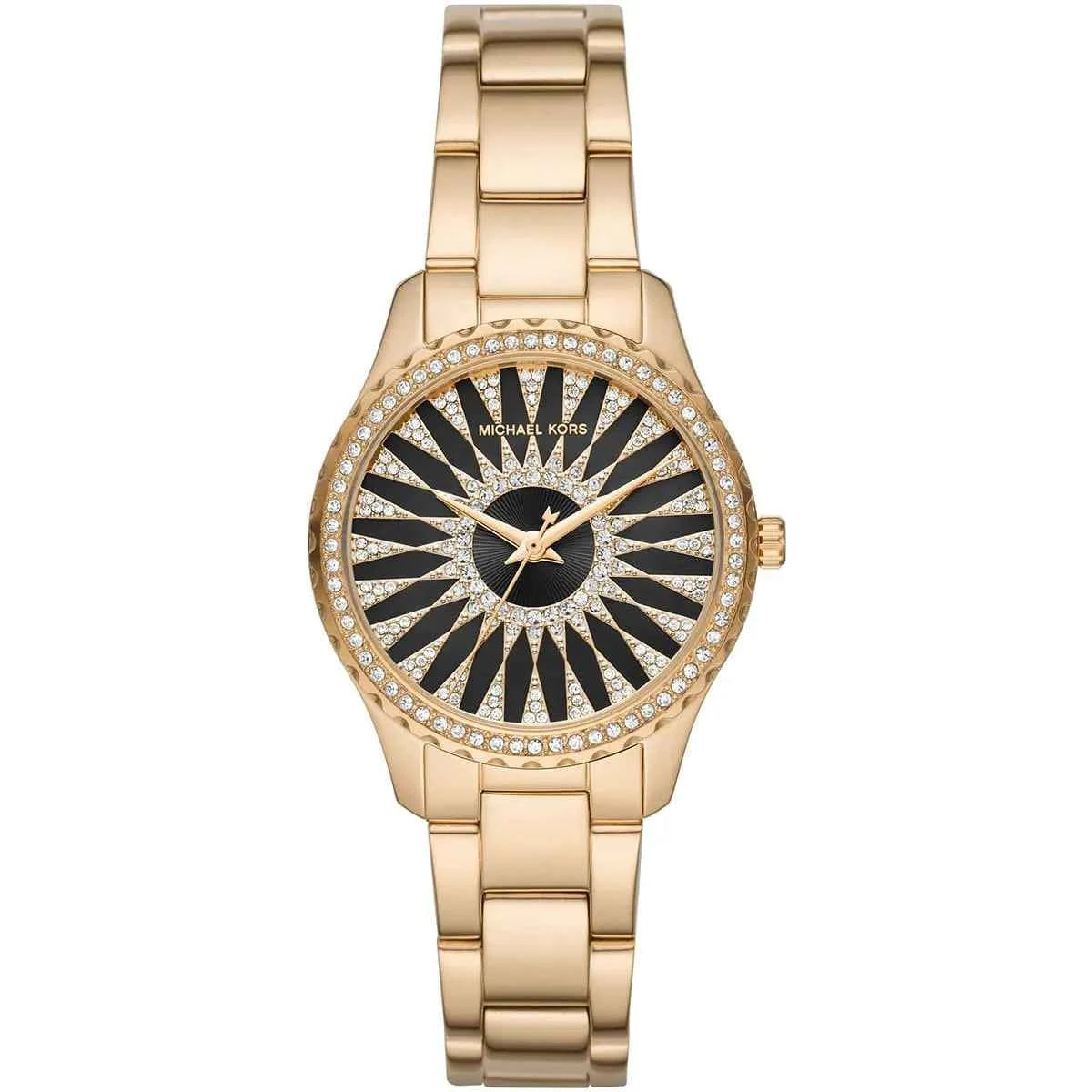 Michael Kors Layton MK6892 Women's Black Dial Gold Stainless Steel Watch