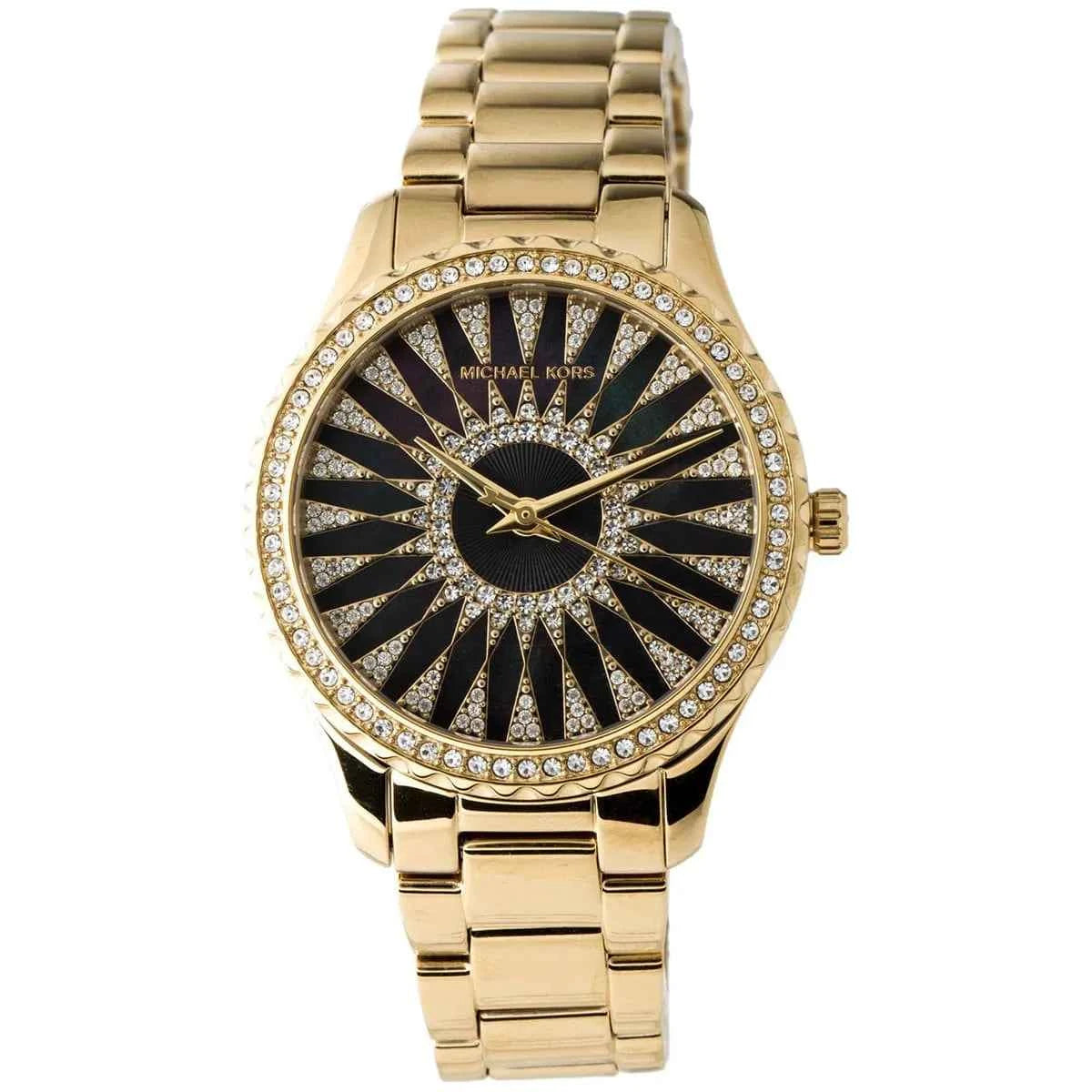 Michael Kors Layton MK6892 Women's Black Dial Gold Stainless Steel Watch