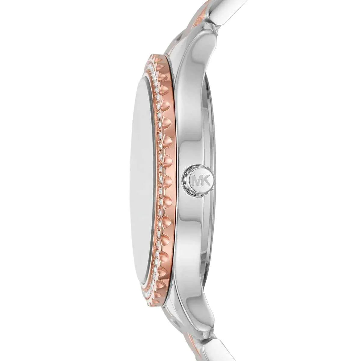 Michael Kors Layton MK6894 Women's Pink Dial Silver & Rose Gold Stainless Steel Watch