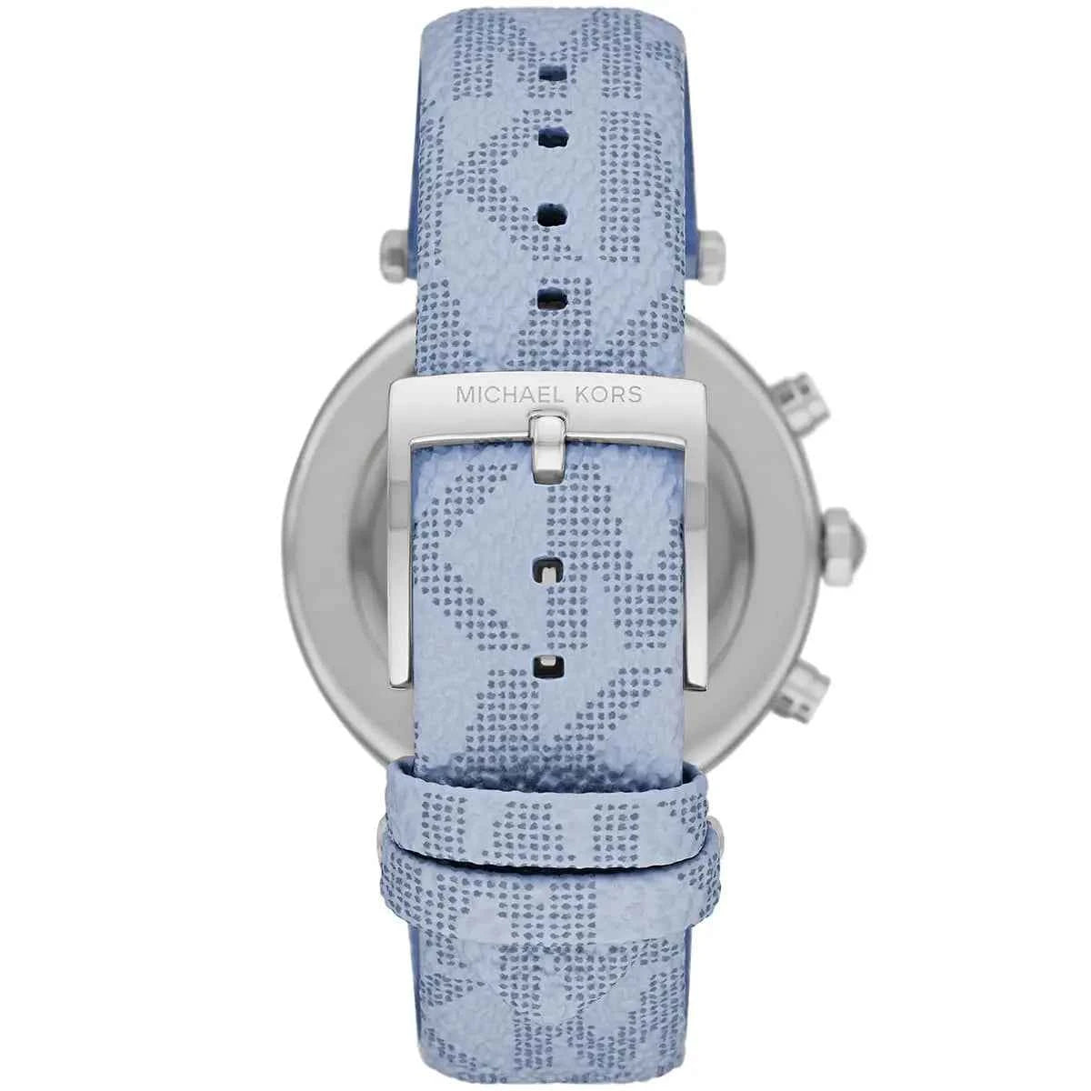 Michael Kors Parker MK6936 Women's White Dial Blue Polyurethane Strap Watch