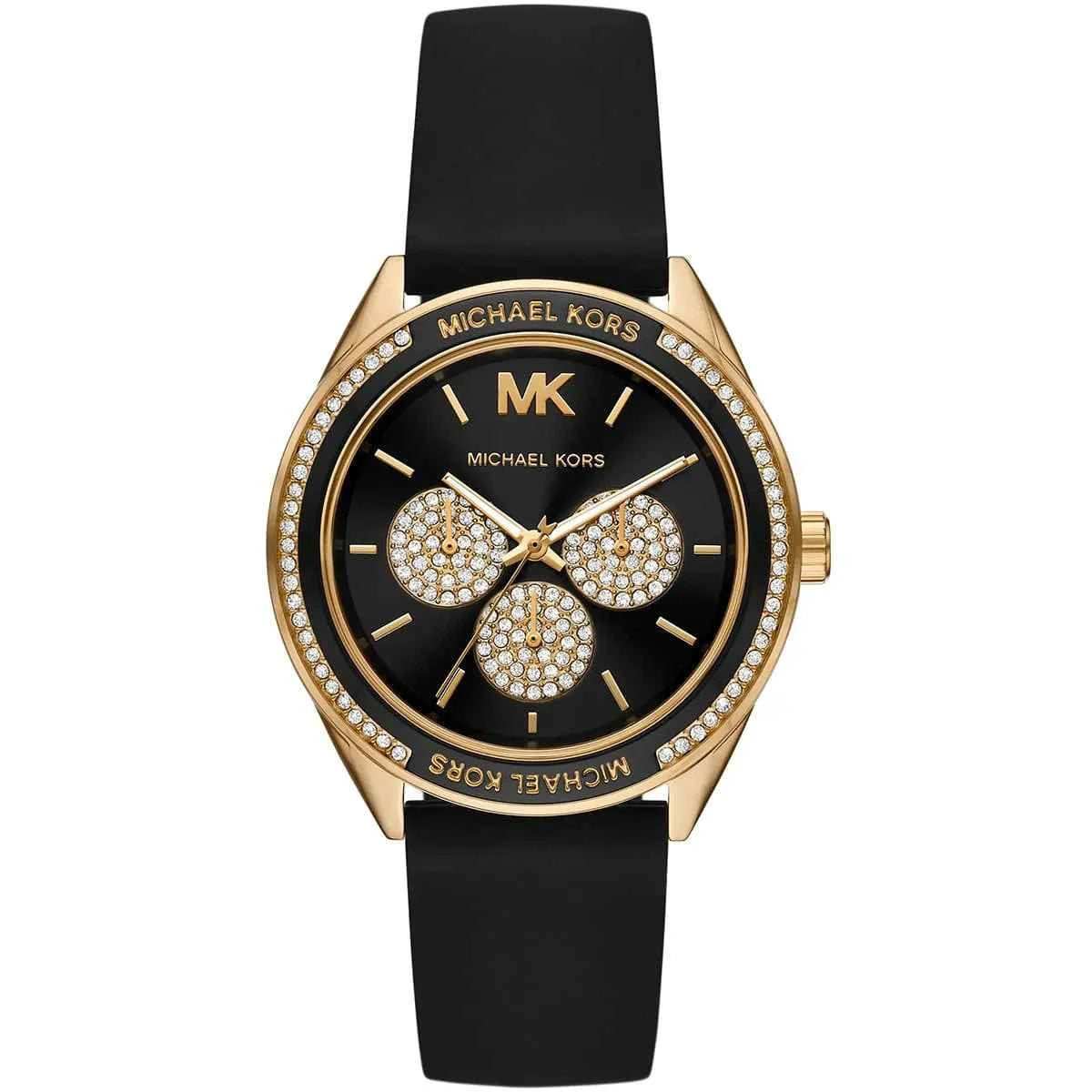 Michael Kors Jessa MK6944 Women's Black Dial Black Silicone Rubber Watch