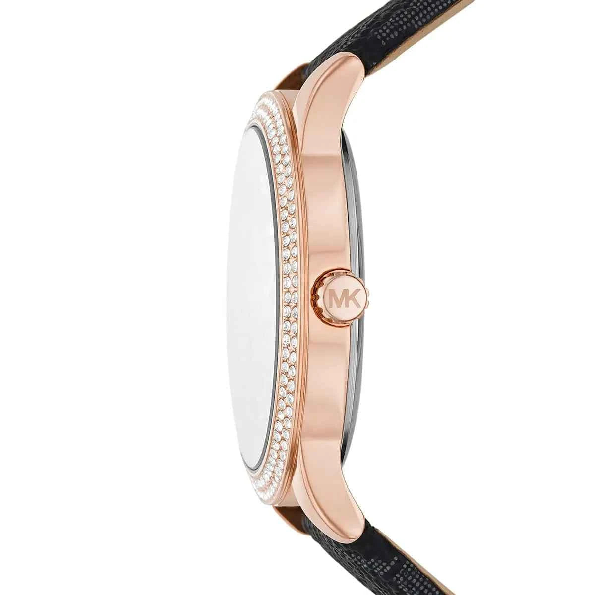 Michael Kors Tibby MK6968 Women's Black Dial Black Leather Strap Watch