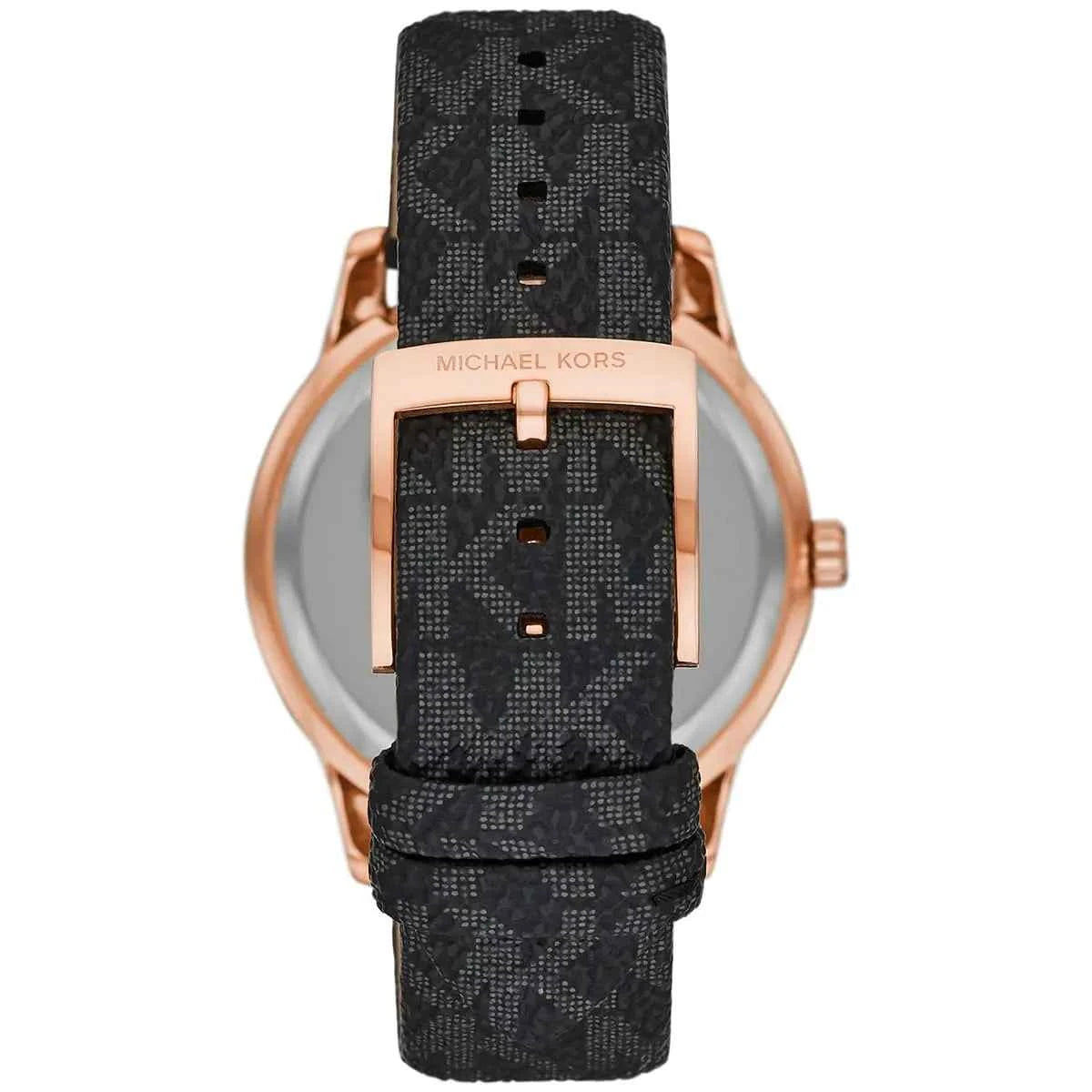 Michael Kors Tibby MK6968 Women's Black Dial Black Leather Strap Watch