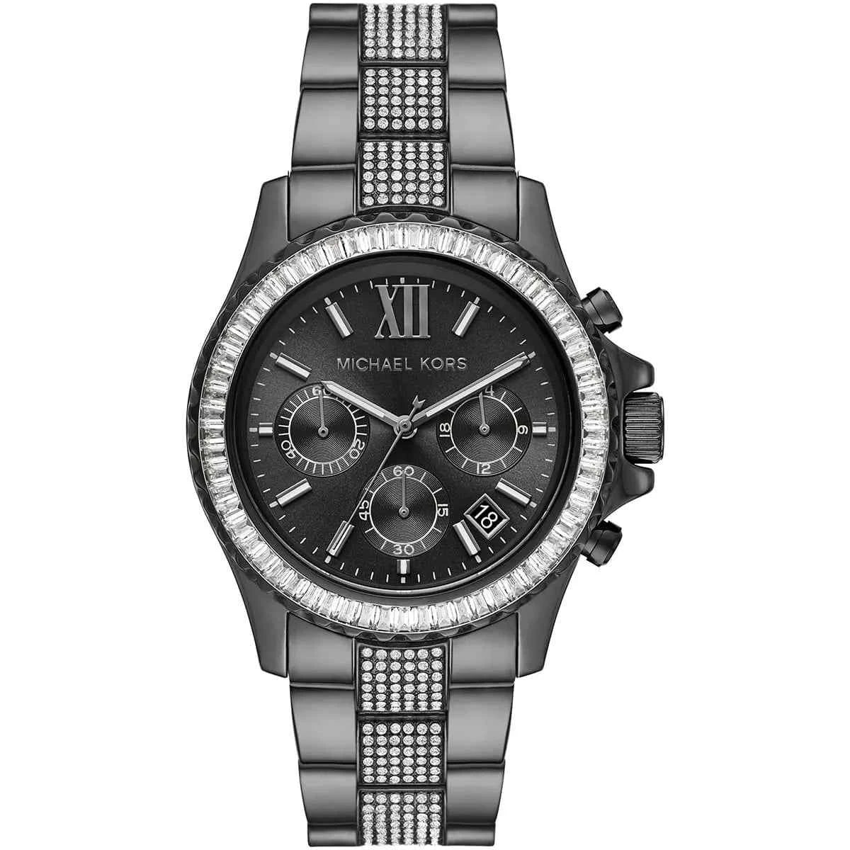 Michael Kors Everest MK6974 Women's Black Dial Gray Strap Chronograph Watch