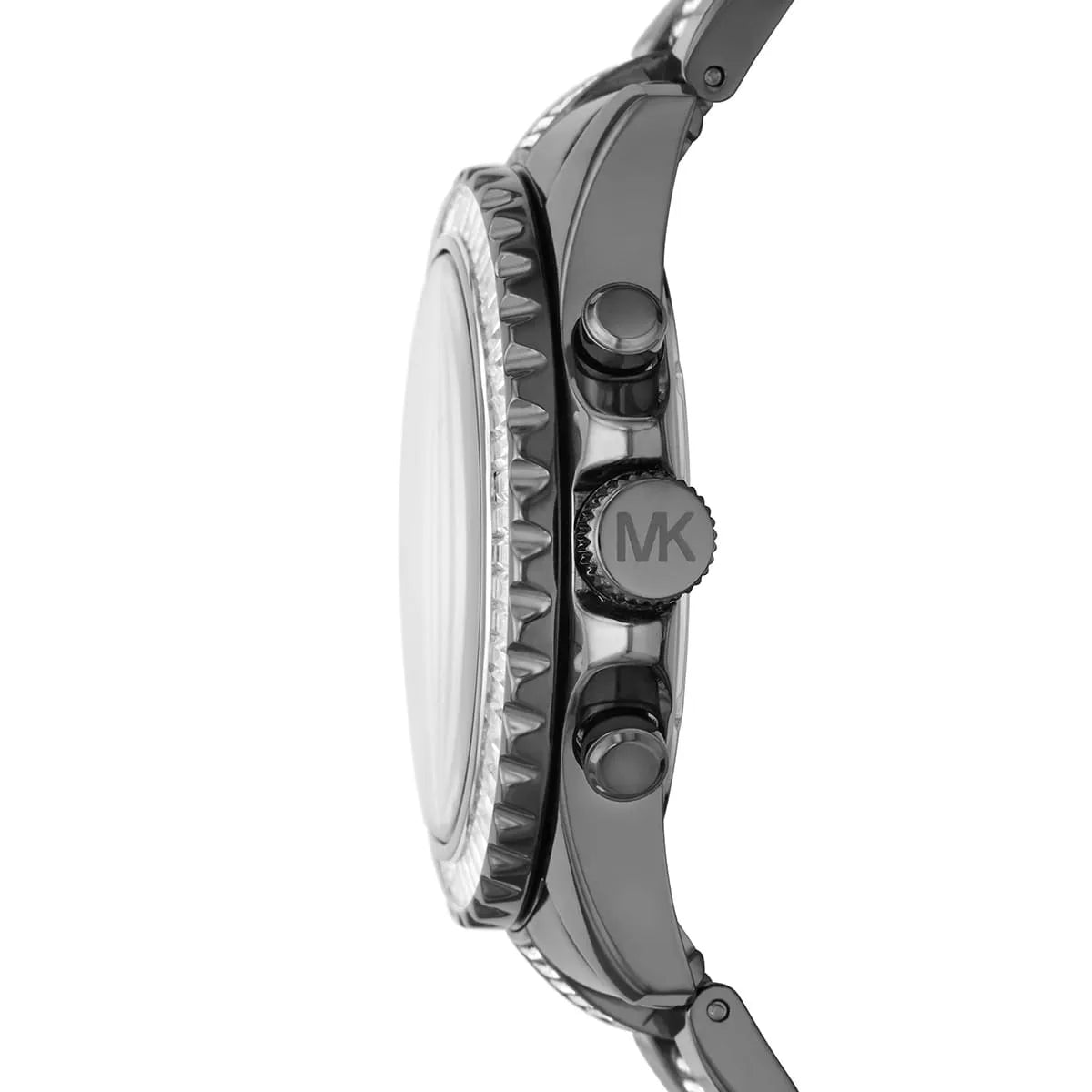 Side profile of Michael Kors Everest MK6974 gray strap watch