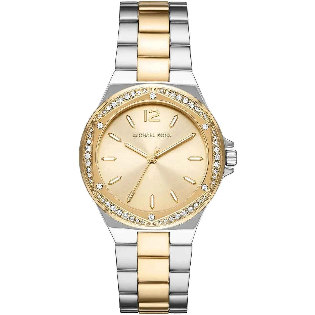 Michael Kors Lennox MK6988 Women's Gold Dial Two-Tone Stainless Steel Watch