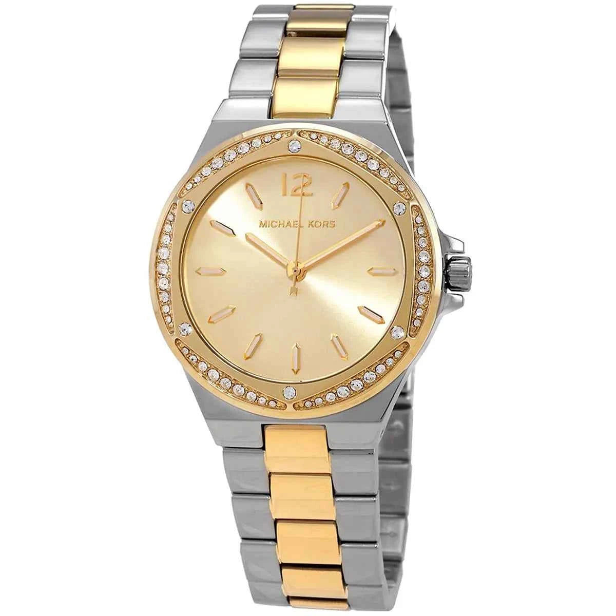 Michael Kors Lennox MK6988 Women's Gold Dial Two-Tone Stainless Steel Watch