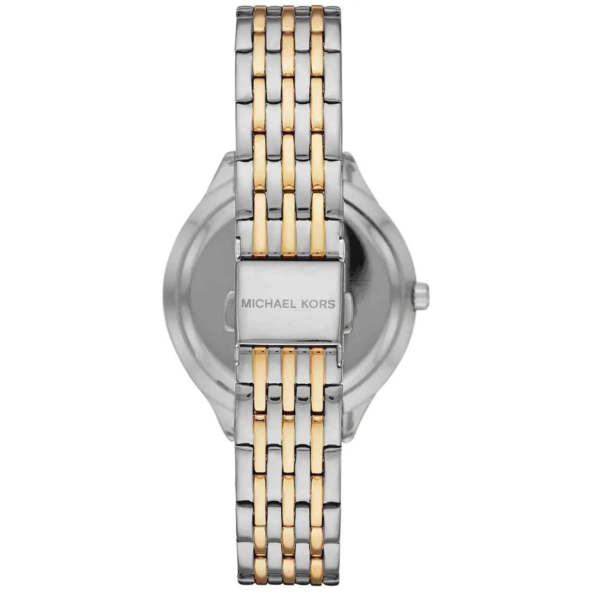 Michael Kors Mindy MK7084 Women's White Dial Two-Tone Stainless Steel Watch
