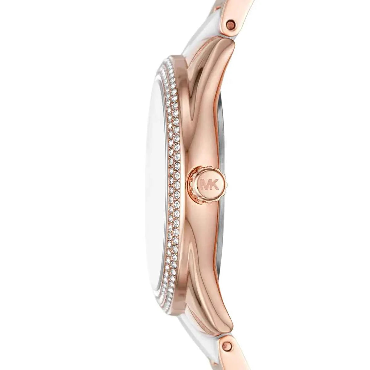 Michael Kors Janelle MK7131 Women's White Dial White & Rose Gold Multi Strap Watch