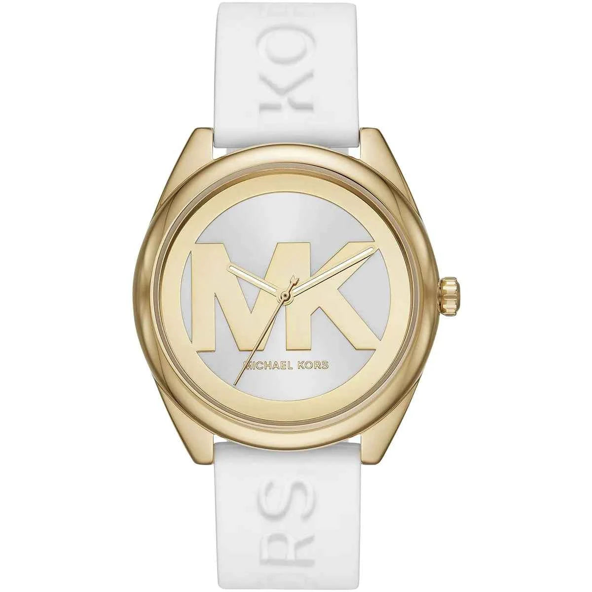Michael Kors Janelle MK7141 Women's White Dial White Silicone Strap Watch