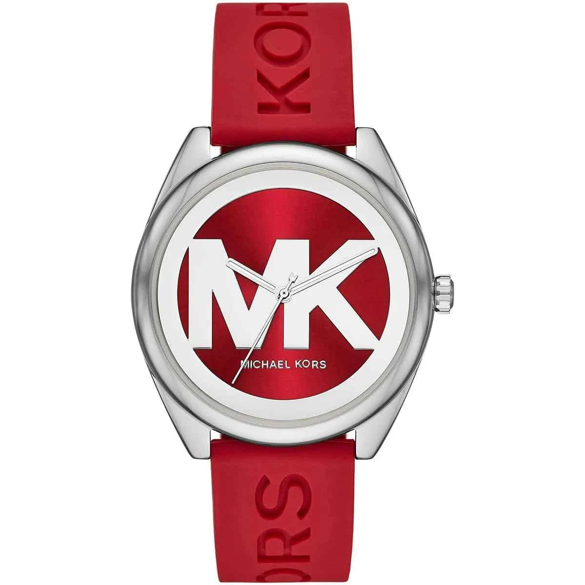Michael Kors Janelle MK7144 Women's Red Dial Red Silicone Strap Watch