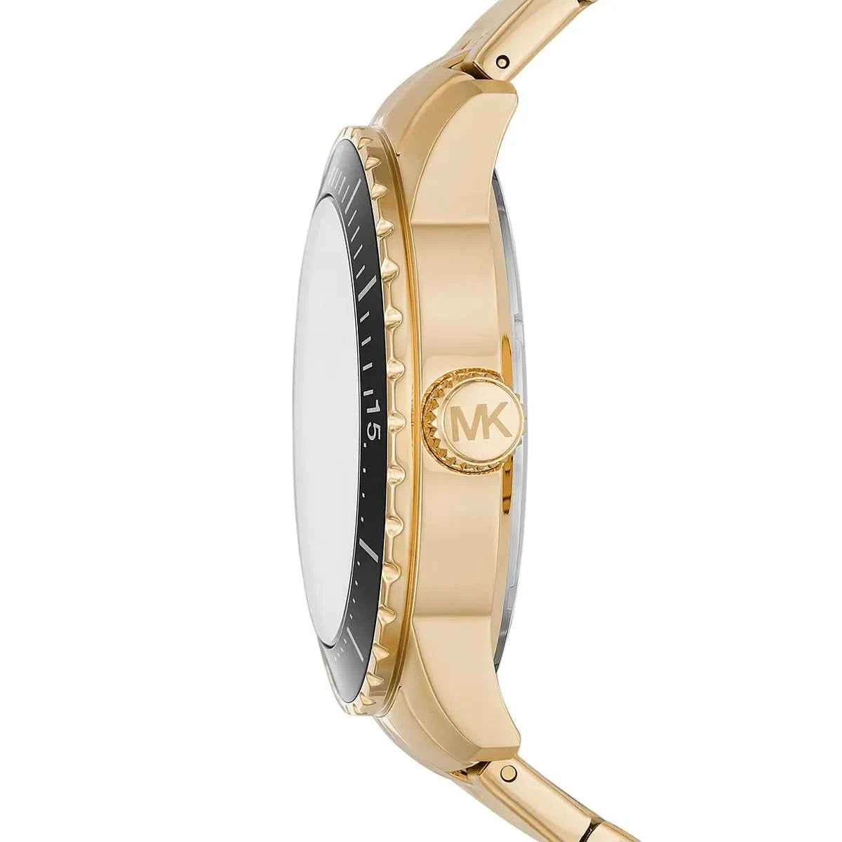 Michael Kors Cunningham MK7154 Men's Black Dial Gold Stainless Steel Watch
