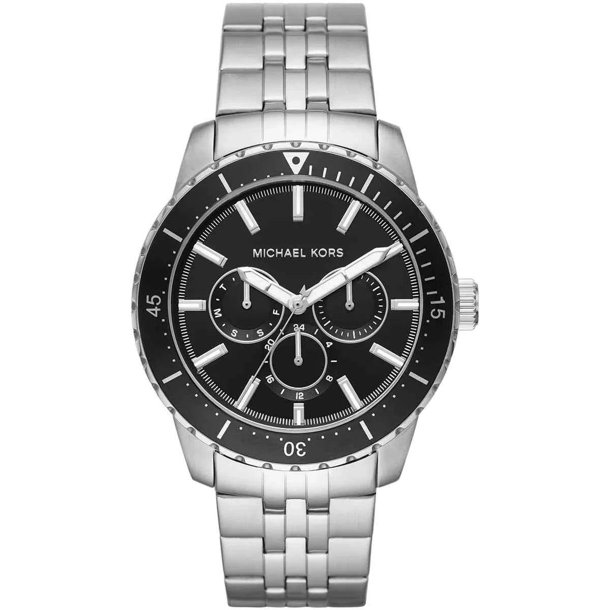 Michael Kors Cunningham MK7156 Men's Black Dial Silver Stainless Steel Watch