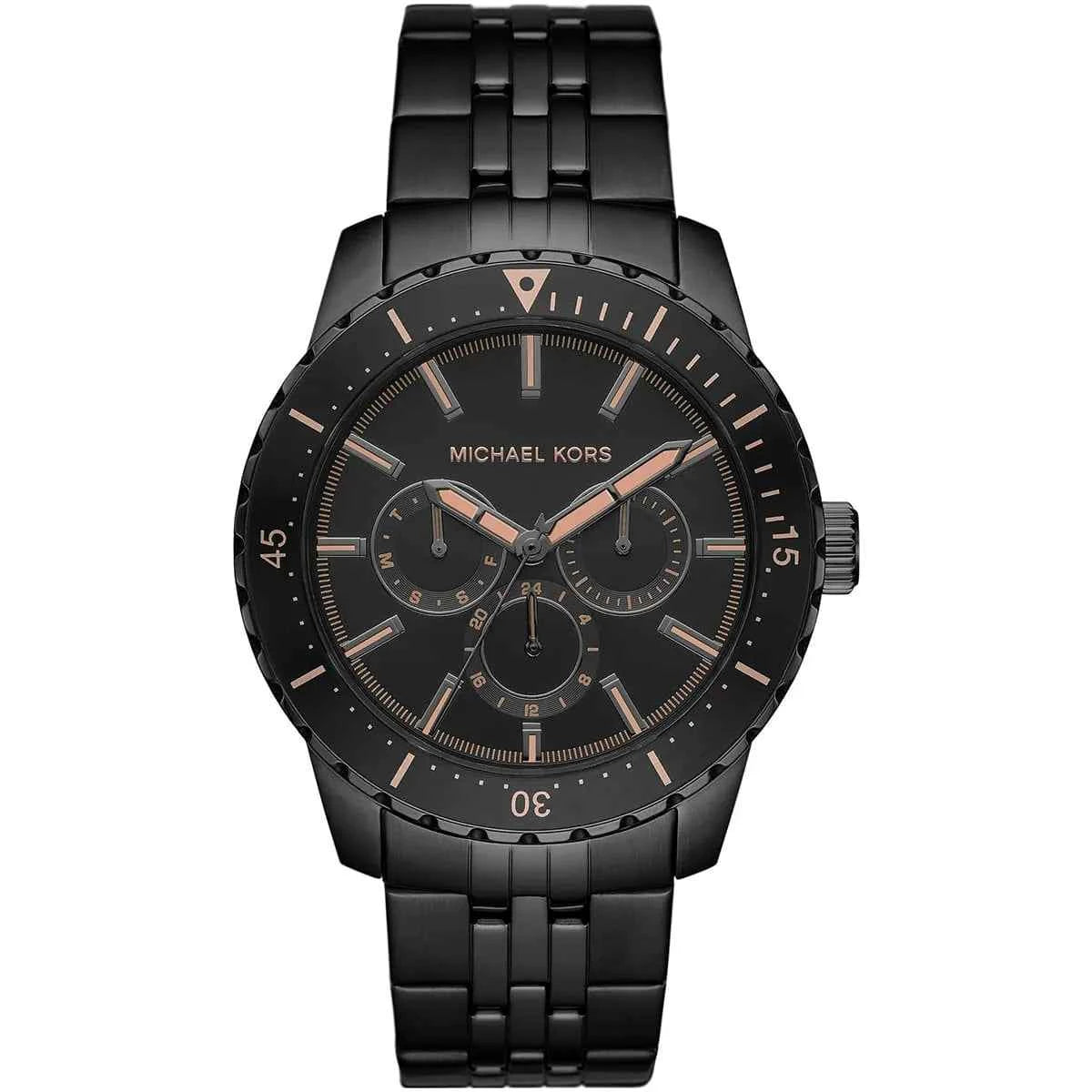 Michael Kors Cunningham MK7157 Men's Black Dial Black Stainless Steel Watch