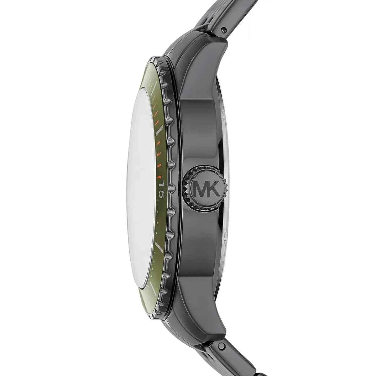 Michael Kors Cunningham MK7158 Men's Green Dial Gray Stainless Steel Watch