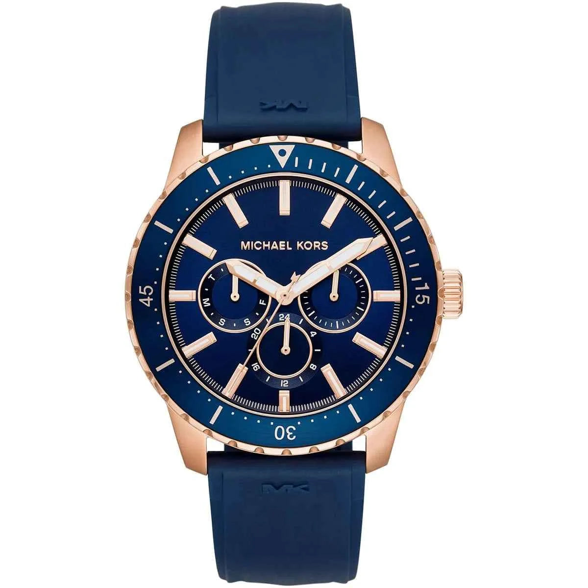Michael Kors Cunningham MK7163 Men's Blue Dial Blue Silicone Strap Watch