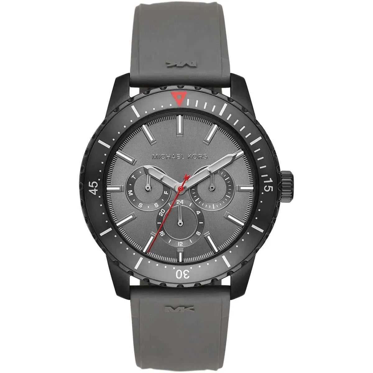 Michael Kors Cunningham MK7164 Men's Gray Dial Gray Silicone Strap Watch