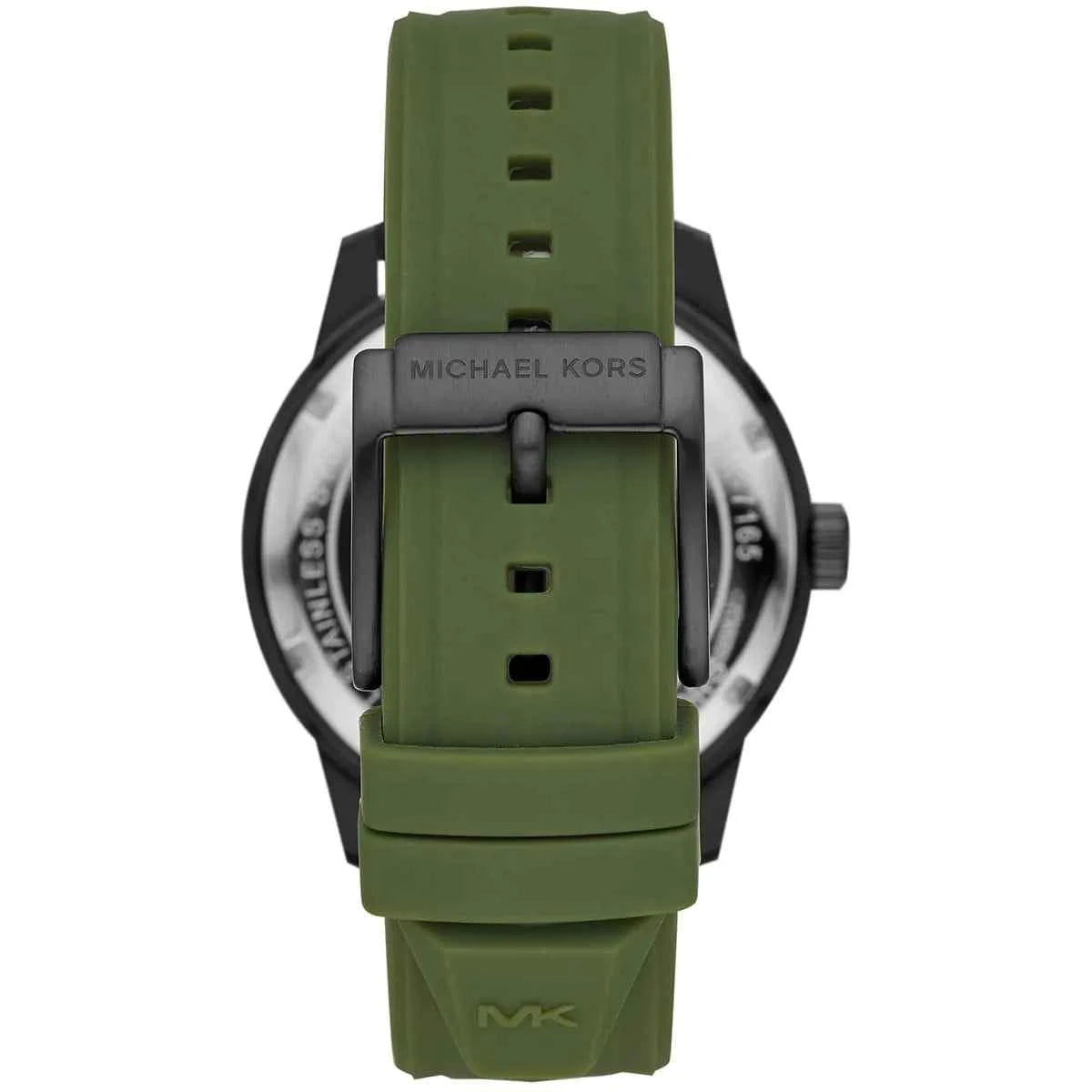 Michael Kors Cunningham MK7165 Men's Black Dial Green Silicone Strap Watch