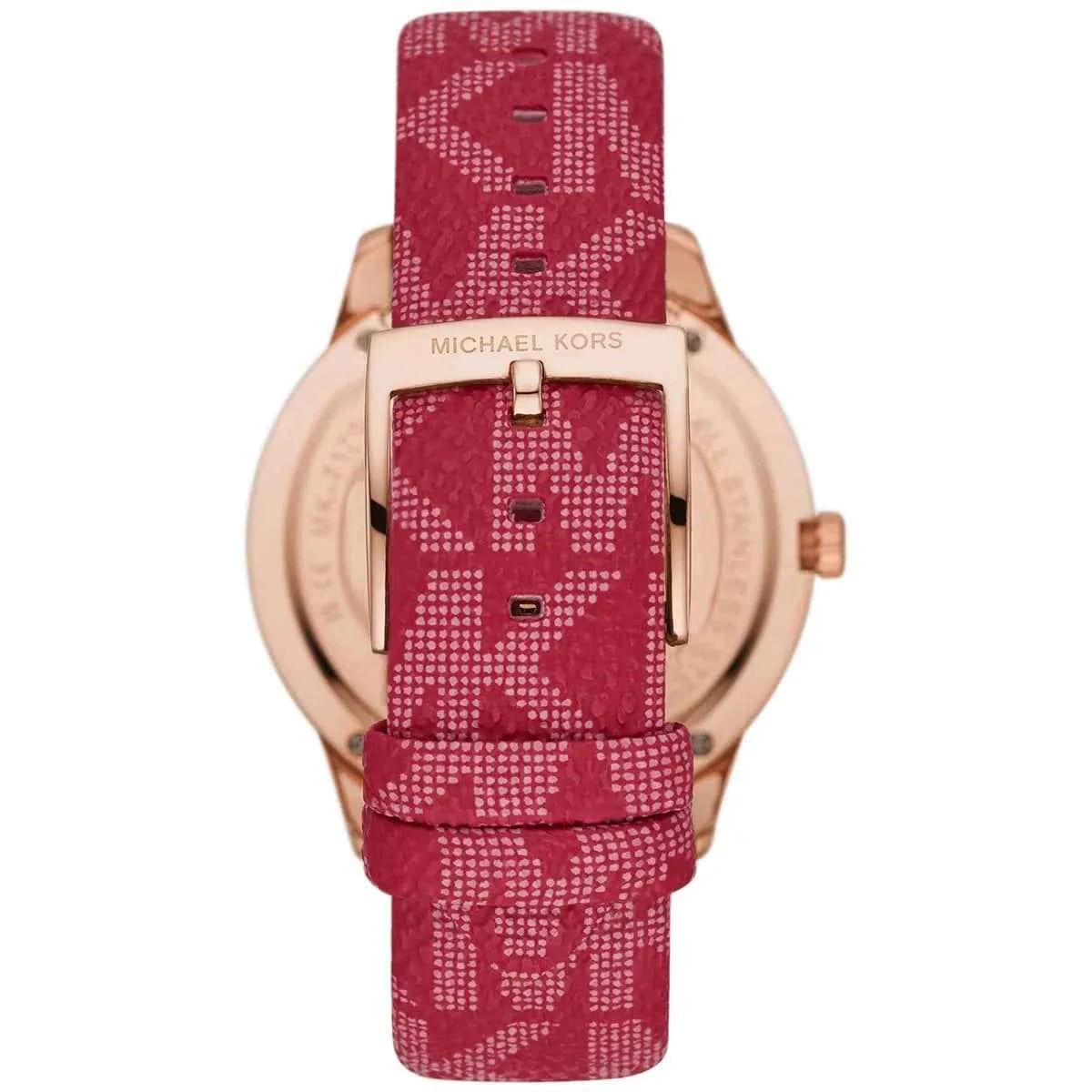 Michael Kors Runway MK7179 Women's Red Dial Red Polyurethane Strap Watch