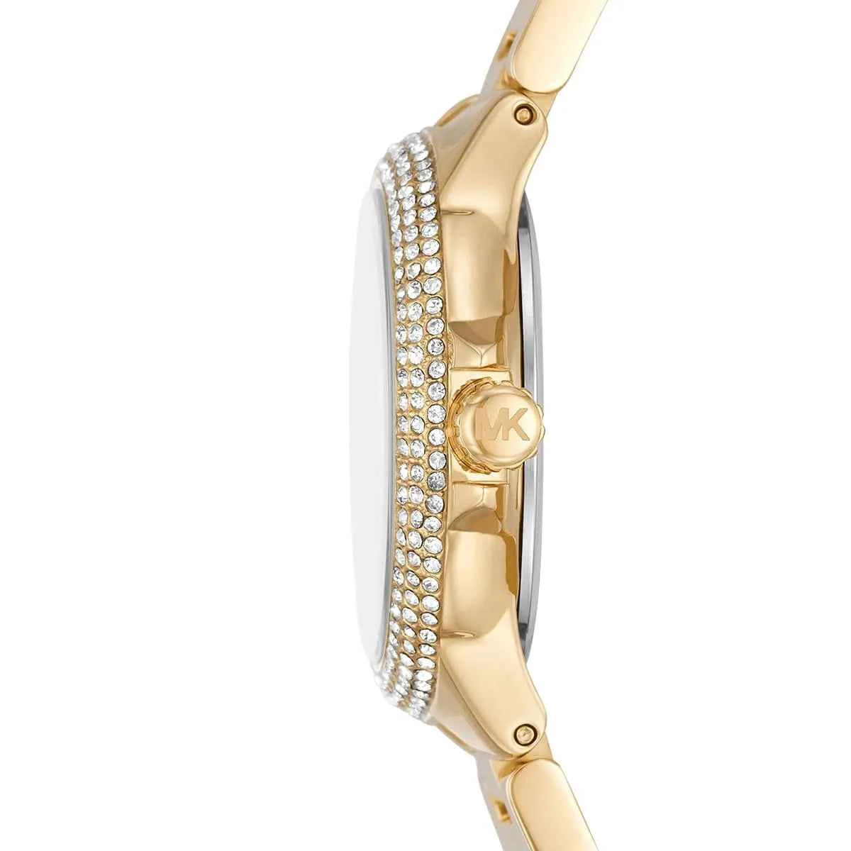 Michael Kors Camille MK7196 Women's Red Dial Gold Stainless Steel Watch