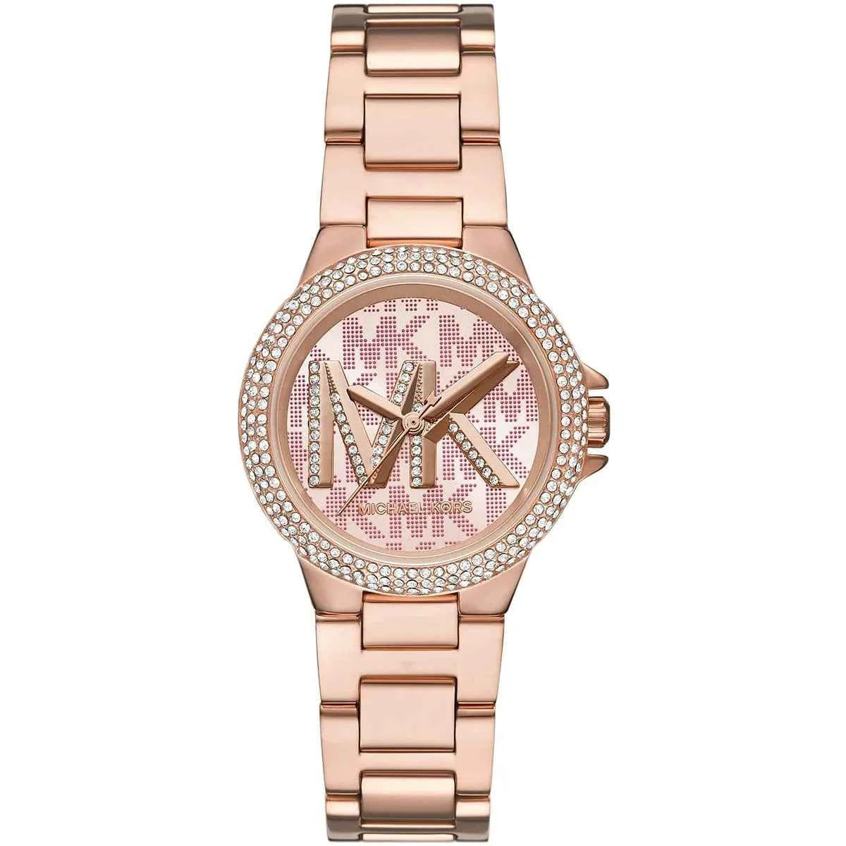 Michael Kors Camille MK7197 Women's Pink Dial Rose Gold Stainless Steel Watch