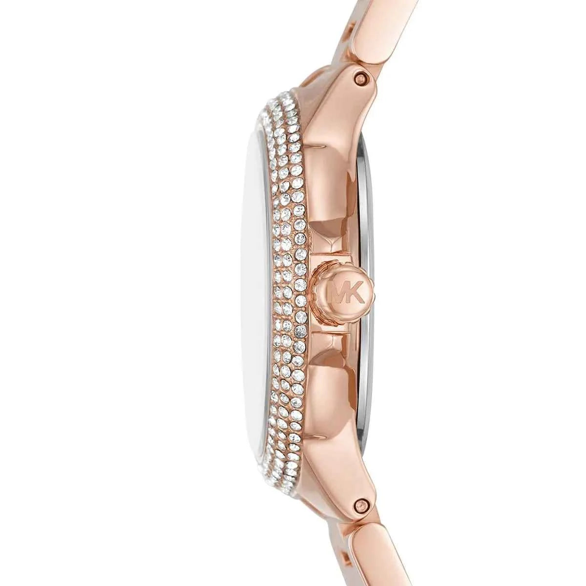 Michael Kors Camille MK7197 Women's Pink Dial Rose Gold Stainless Steel Watch