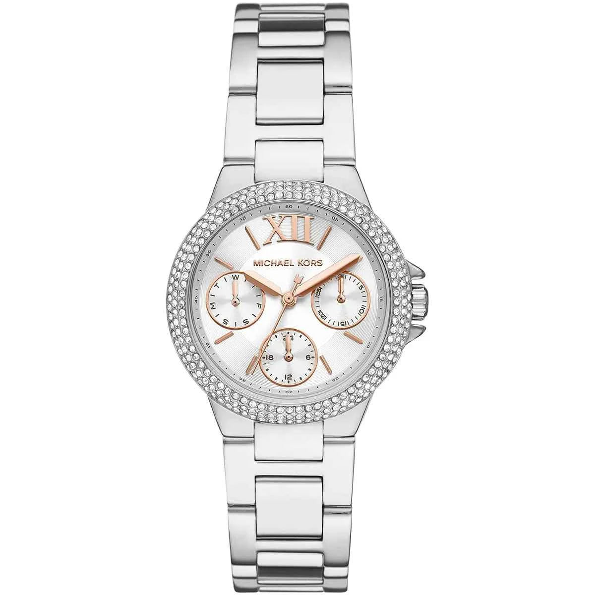 Michael Kors Camille MK7198 Women's White Dial Silver Stainless Steel Watch