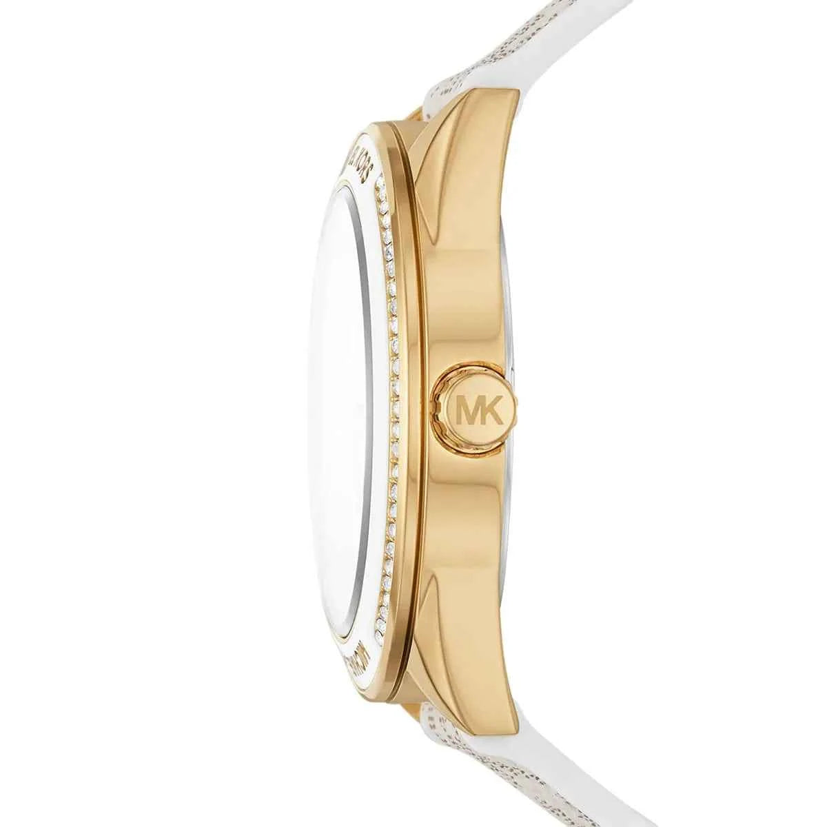 Michael Kors Jessa MK7204 Women's Gold Dial White Polyurethane Strap Watch