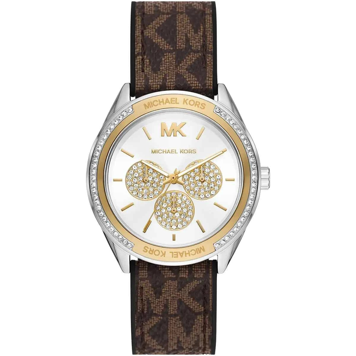 Michael Kors Jessa MK7205 Women's Silver Dial Brown Polyurethane Strap Watch