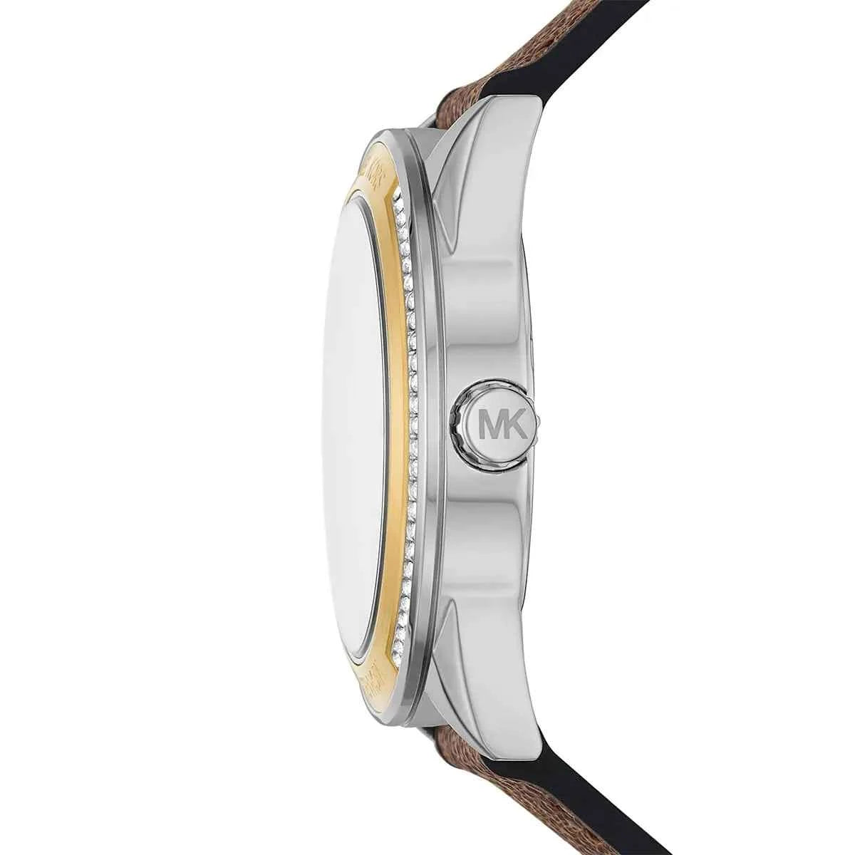 Michael Kors Jessa MK7205 Women's Silver Dial Brown Polyurethane Strap Watch